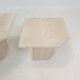 Set of 3 italian travertine coffee or side tables, 1980s