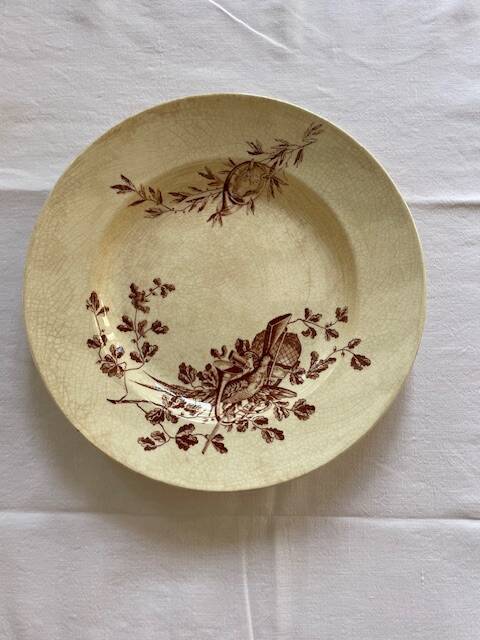 Set of 3 game serving dishes by Jules Viellard.