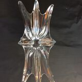 Crystal fruit cup with handles Art Vannes France - vintage