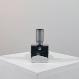 Vintage Murano craquelee glass chrome wall lamp