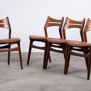 Vintage Danish Dining Chairs in Teak by Erik Buch, 1960s, Set of 4