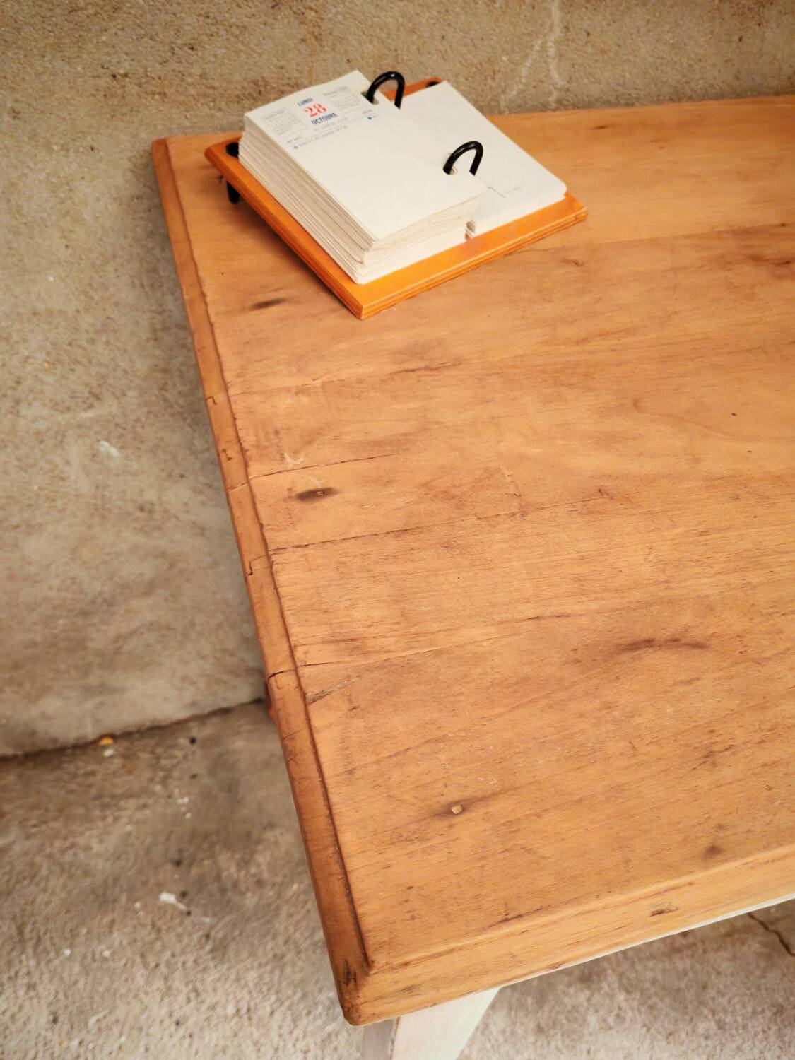 Golden blond wood desk