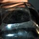 Lalique glass ashtray bowl with frosted finish, engraved with wave design, signed Lalique.