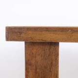 Brutalist style table, or desk, in beech. Circa 1900