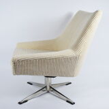 Original Restored Armchair "Shell" German Democratic Republic, 60s, Cord beige