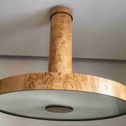 Lustre suspendu, placage racine de bouleau