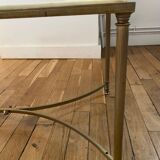 Marble and brass coffee table