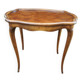 Small side table in walnut and marquetry