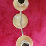 Vintage alabaster and brass candlestick