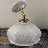 White opaline wall light