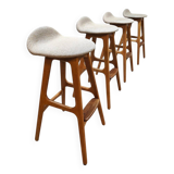 4 tabourets de bar danois vintage