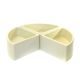 Elco white plaster corner flower pots, 1970s, set of 3.