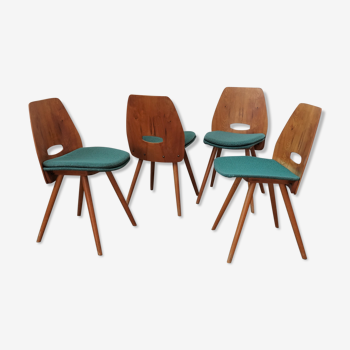 Set of 4 Tatra Lollipop chairs