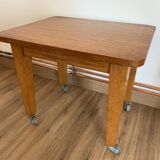 Vintage coffee table on casters