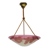 Magnificent Vianne Art Nouveau style 1-burner basin, in patterned purple glass