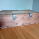 Industrial style wooden transport crate or chest