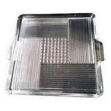 Grand dessous de plat vintage en verre pressé moulé