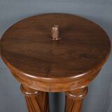 Swivelling stool in walnut, neo-Gothic style – 1900