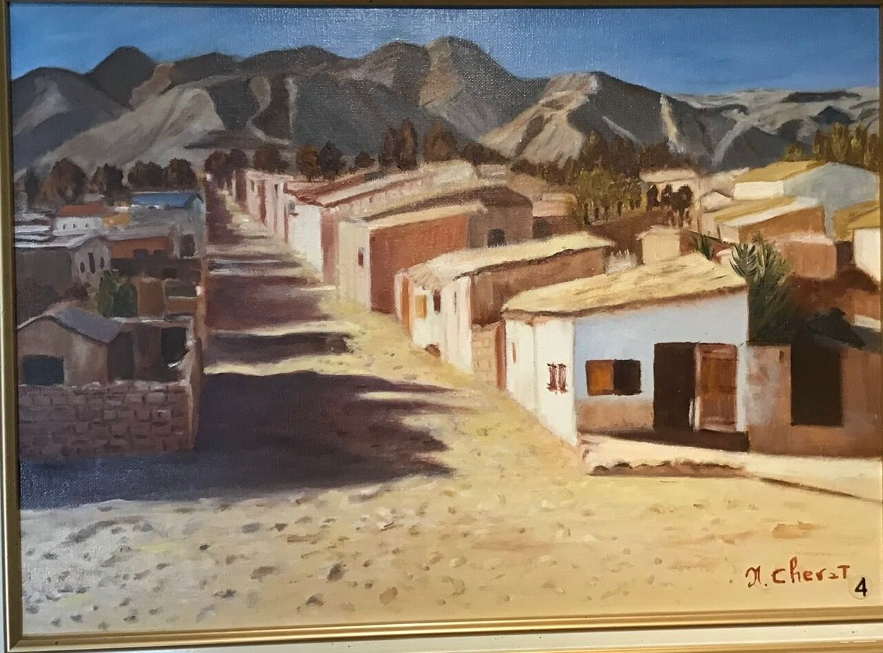 Landscape painting, oil on canvas, signed, from the 80s