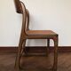 Série de 4 chaises Traîneau en osier, par Baumann