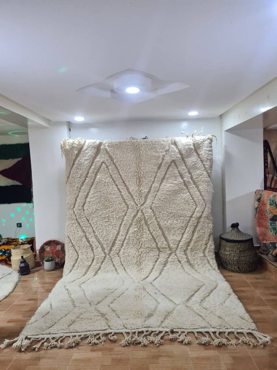 Handmade wool Berber rug 300X200 cm