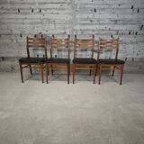 Set of 4 vintage skai chairs