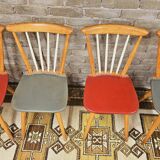 Set of 4 chairs with bars 1960