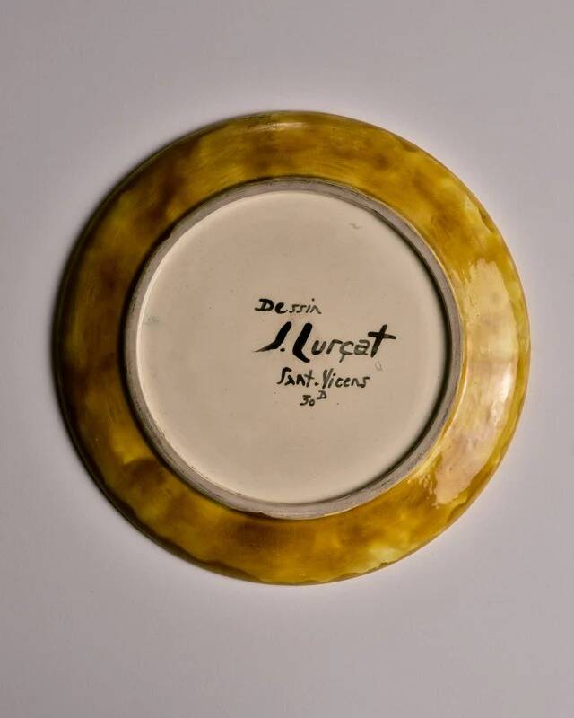 Ceramic dish, Jean Lurçat, 1950s