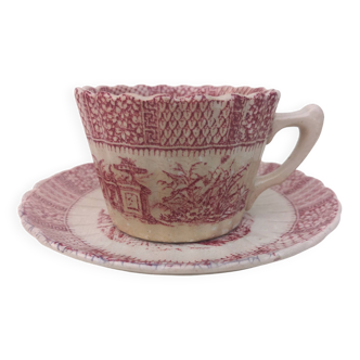 Old collector's cup Keller and Guérin Lunéville Lace model