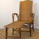 Chaise longue en osier années 30