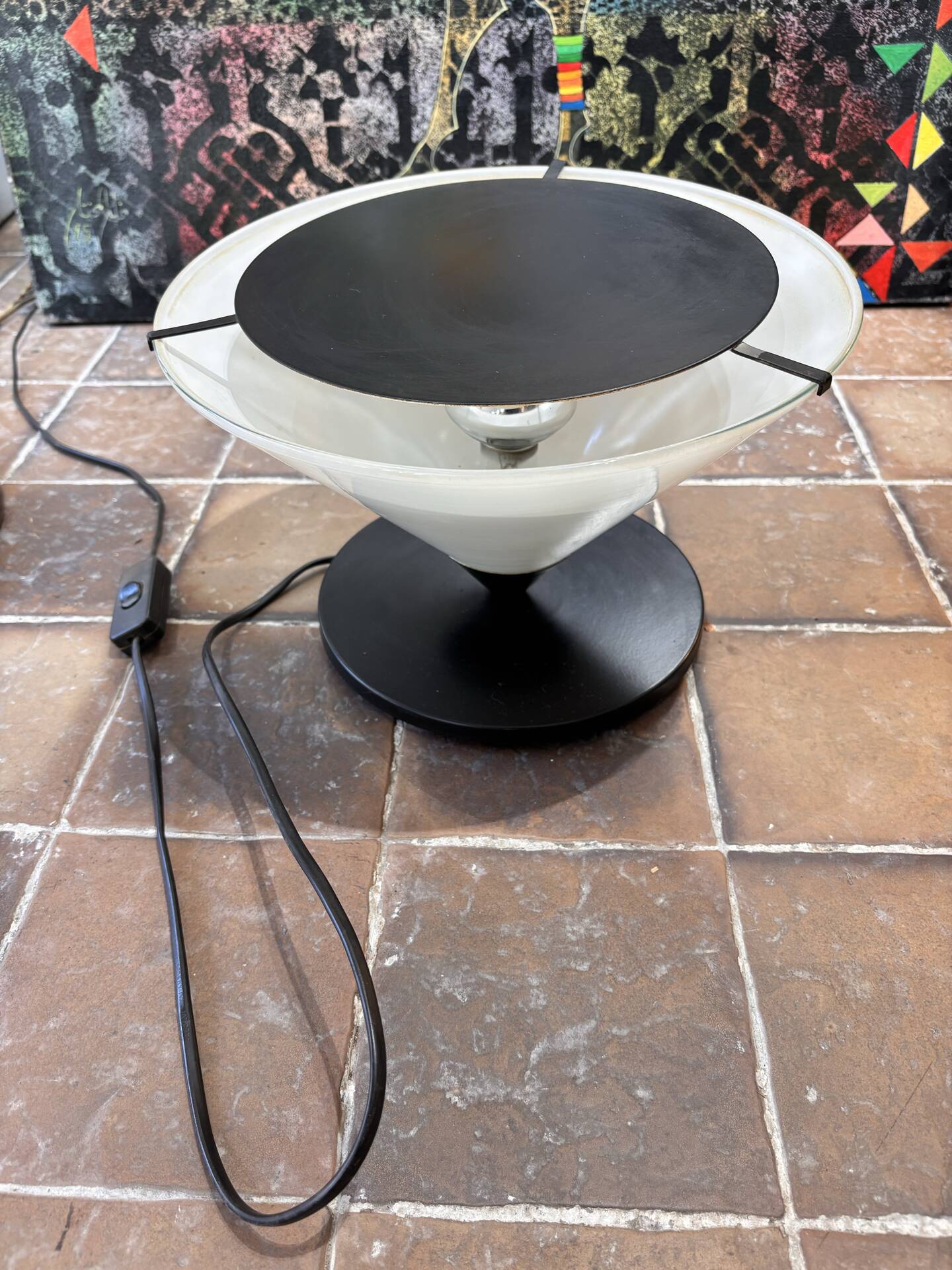 Postmodern table lamp. Optelma / Mangia style.