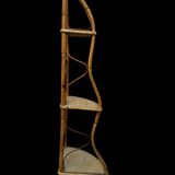 Rattan corner shelf from the 60s Italy