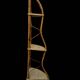 Rattan corner shelf from the 60s Italy