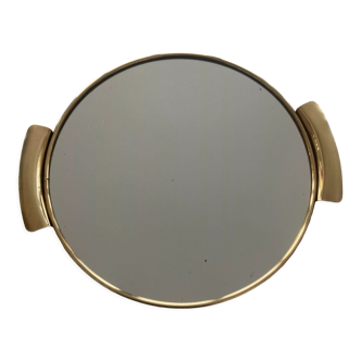 Gilded brass top and Art Deco mirror
