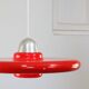 Space-Age Saucer Pendant in Red Plexiglas from Guzzini, 1960s