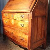 Commode scriban en noyer d'époque LouisXV 18 ème