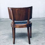 Set of Art Deco Curved Back Side Chairs, France, 1930s