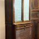 Professional furniture: bookcase with solid wood blind filing cabinet circa 1880