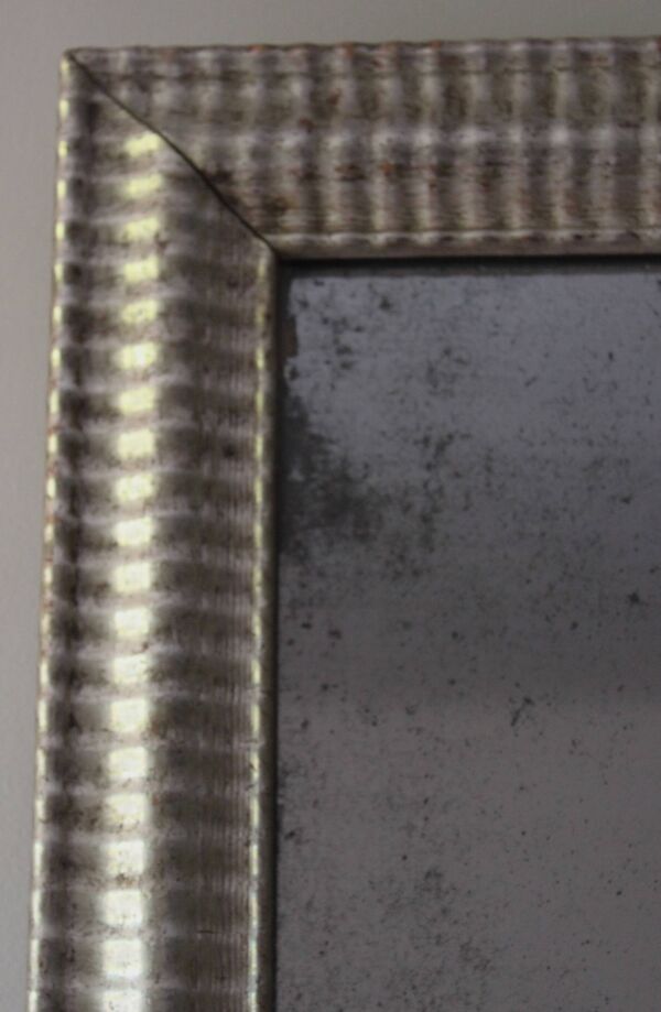 Miroir ancien argenté XIX avec sa glace au mercure