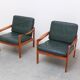 Danish pair of easy chairs by Illum Wikkelsø for Niels Eilersen, 1960s