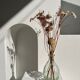 Vintage ovoid glass vase 70cl "Registered model" H:23cm
