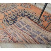 Tapis coureur en laine orange turc des années 1970 95x319