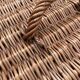 Old wicker basket with closure and handle