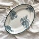Oval iron earthenware dish "Pavots" Saint Amand A. Lebacqz & M. Bouchart