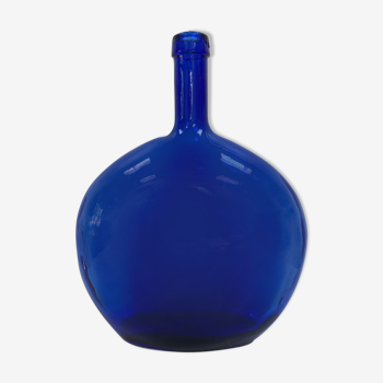 Carafe / vase / dame-jeanne en verre bleu cobalt