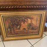 Old painting "Red Building"