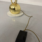 Rhubarb leaf floor lamp brass design Tomaso Barbi Italy an70