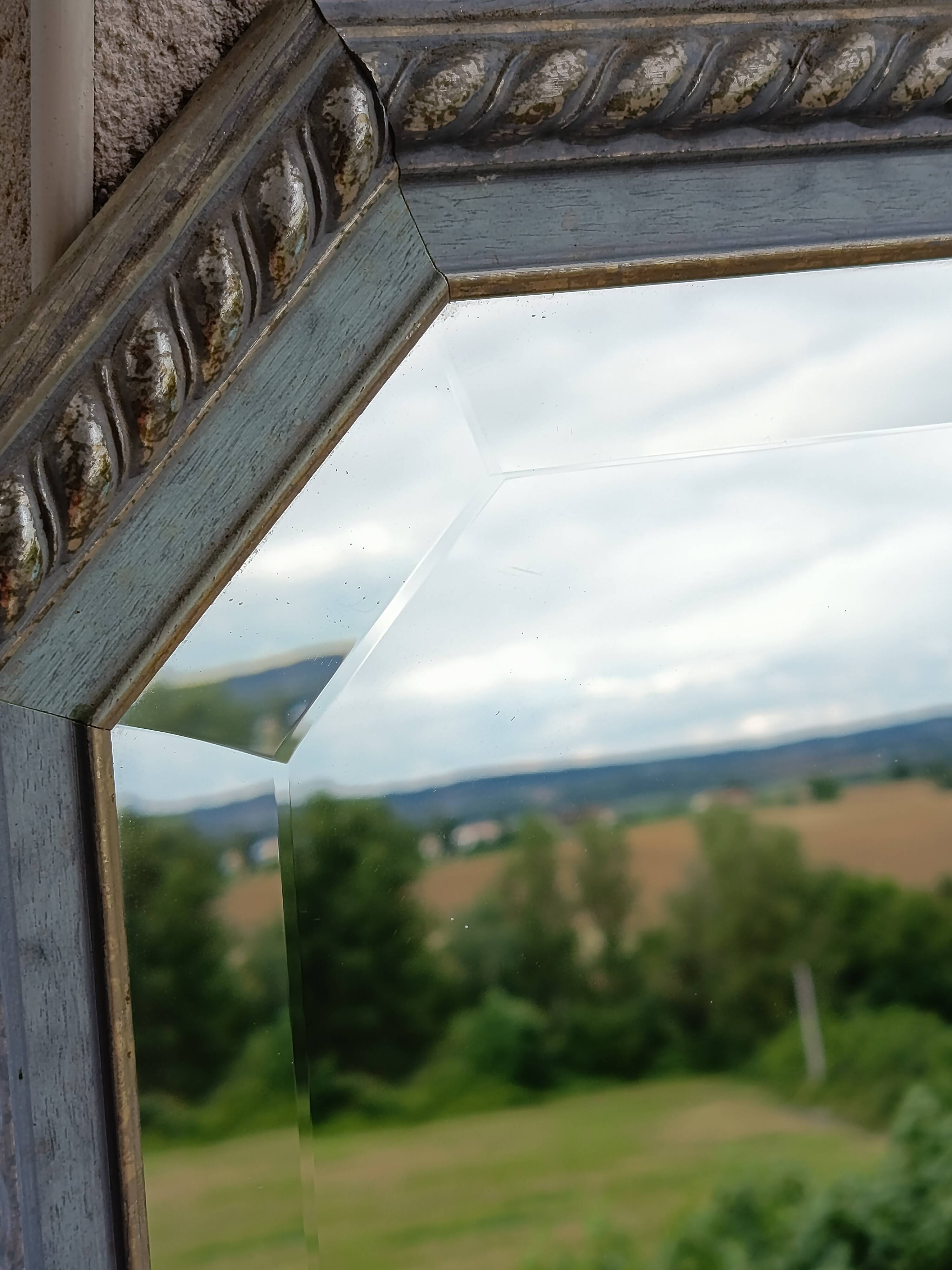 Vintage octagonal mirror