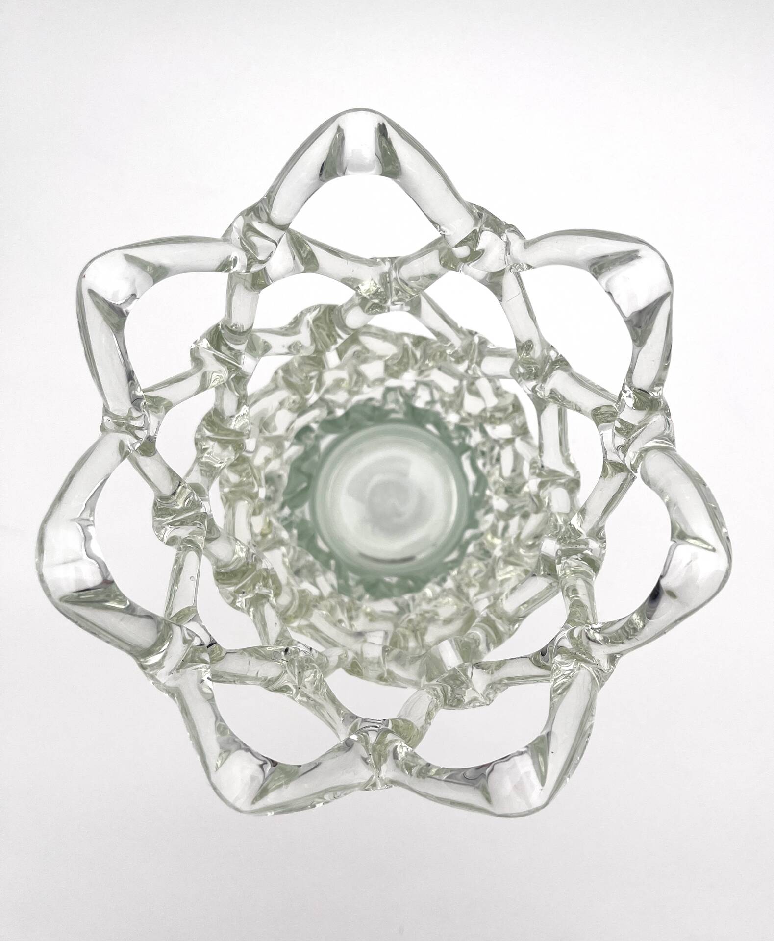 Vase Cage XXL - Murano Crystal Sculptural - 40cm - 1960-70