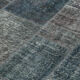 Handwoven turkish 170 cm x 242 cm grey patchwork rug